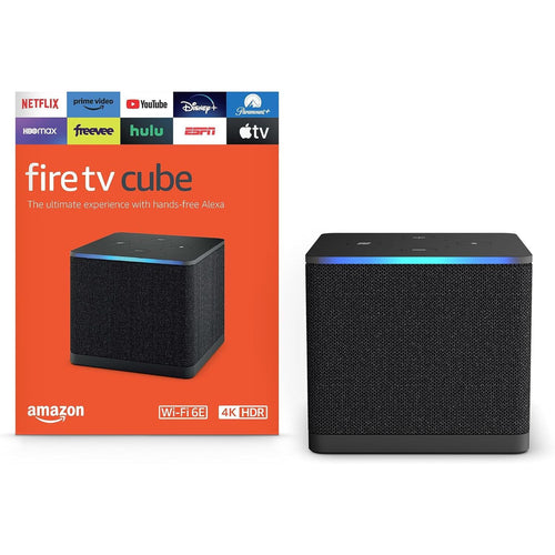 Amazon Fire TV Cube (newest model) with AI-powered Fire TV Search, Hands-free streaming device with Alexa, Wi-Fi 6E, 4K Ultra HD